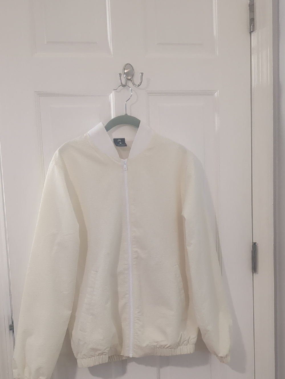 Nike White Dri-FIT Front Zip Jacket